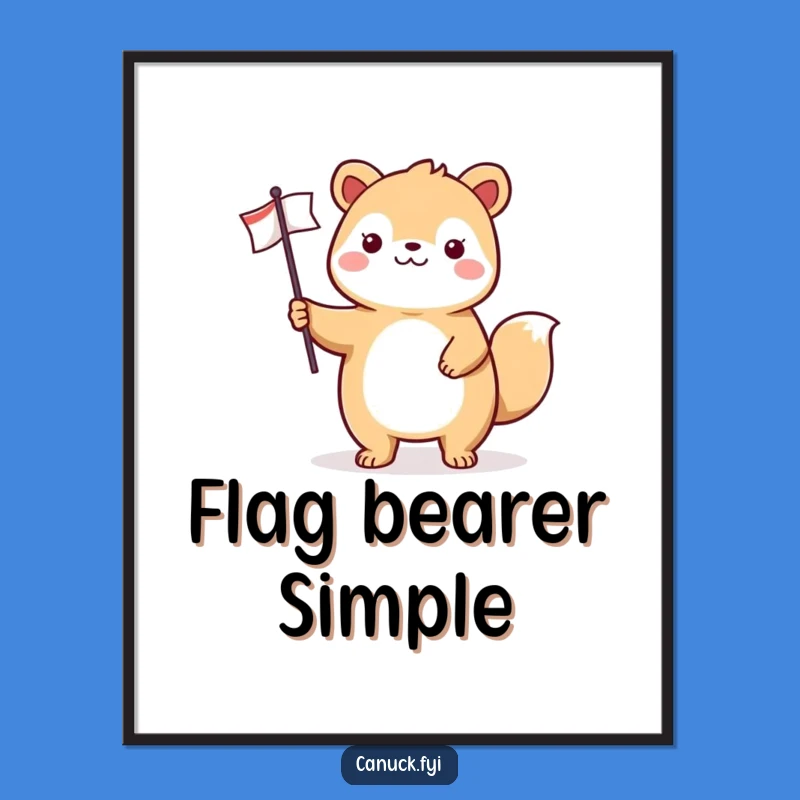 Funny Cheerful Animal Flag Poster - Vibrant Patriotic Wall Art - Hilarious Funny Gift