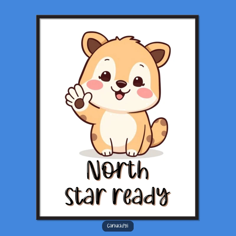 Funny North-Pointing Animal Poster: Hilarious Greeting Wall Art Gift