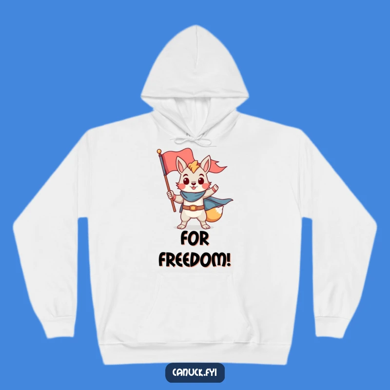 Funny Hero Animal Hoodie - Proud Flag Pose, Cozy & Motivational Gift