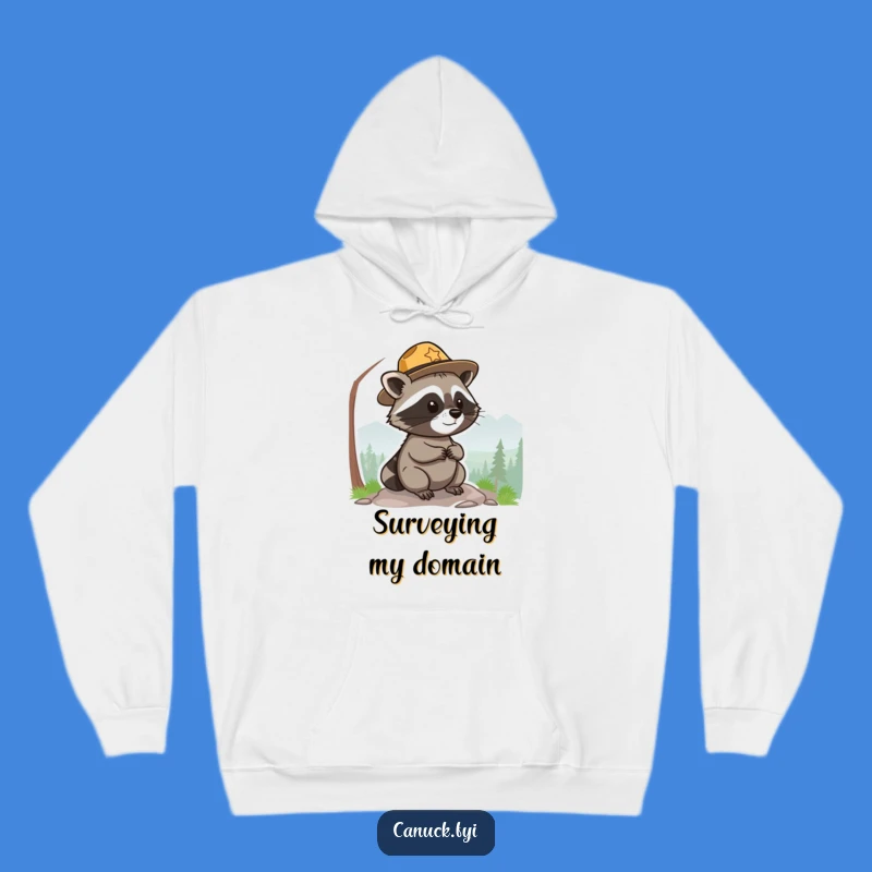 Funny Park Ranger Raccoon Hoodie - Cozy Funny Gift for Outdoor Enthusiasts