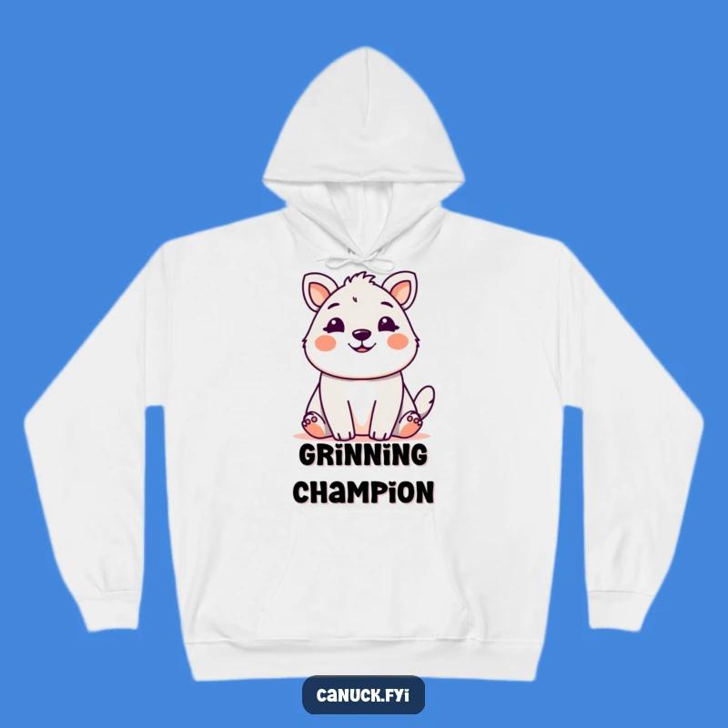 Cozy Funny Cute Animal Grin Hoodie: Warm Hugs and Smiles