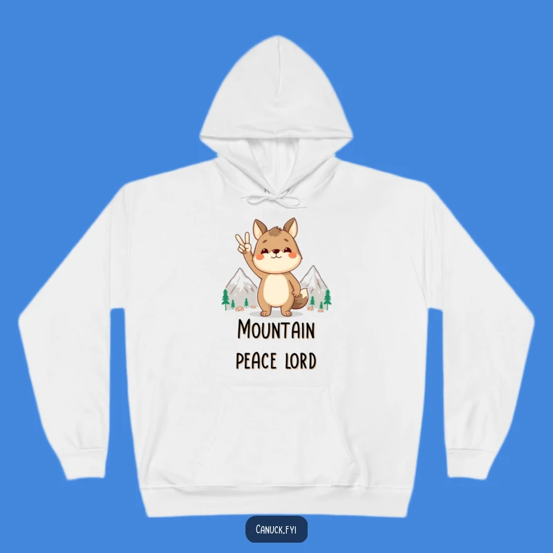 Funny Peace Animal Hoodie: Mountain Zen Sweatshirt Gift