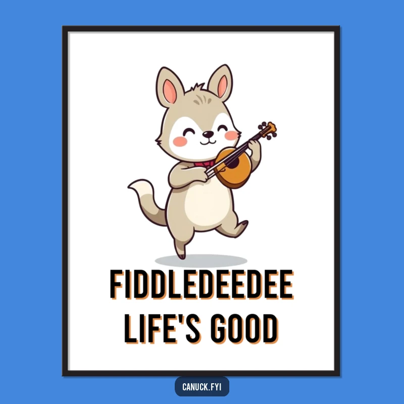 Free Printable Fiddle Jig Wall Art: Funny Animal Decor Downloadable
