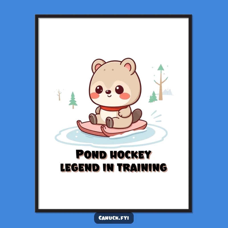 Free Printable Wall Art: Hilarious Canadian Beaver Pond Sliding Fun!