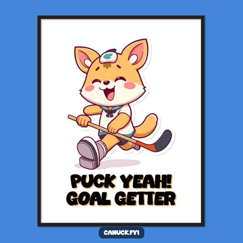 Funny Free Printable Hockey Animal Wall Art - Downloadable Joyful Decor