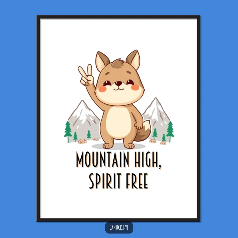 Funny Free Printable Wall Art: Peace Sign Animal - Chill Vibes Downloadable Decor for Your Space!
