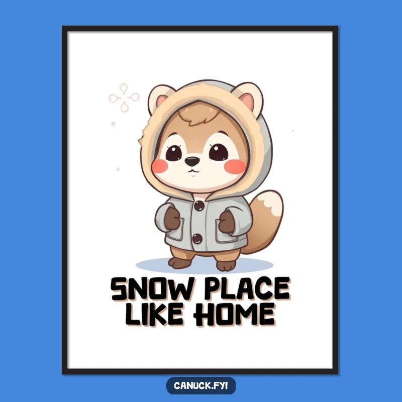 Funny Free Printable Winter Animal Wall Art - Curious Downloadable Decor