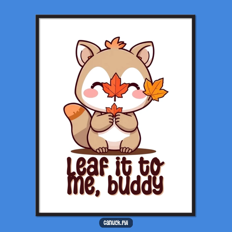 Charming Free Printable Wall Art: Maple Leaf Animal - Nature-Inspired Downloadable Decor!