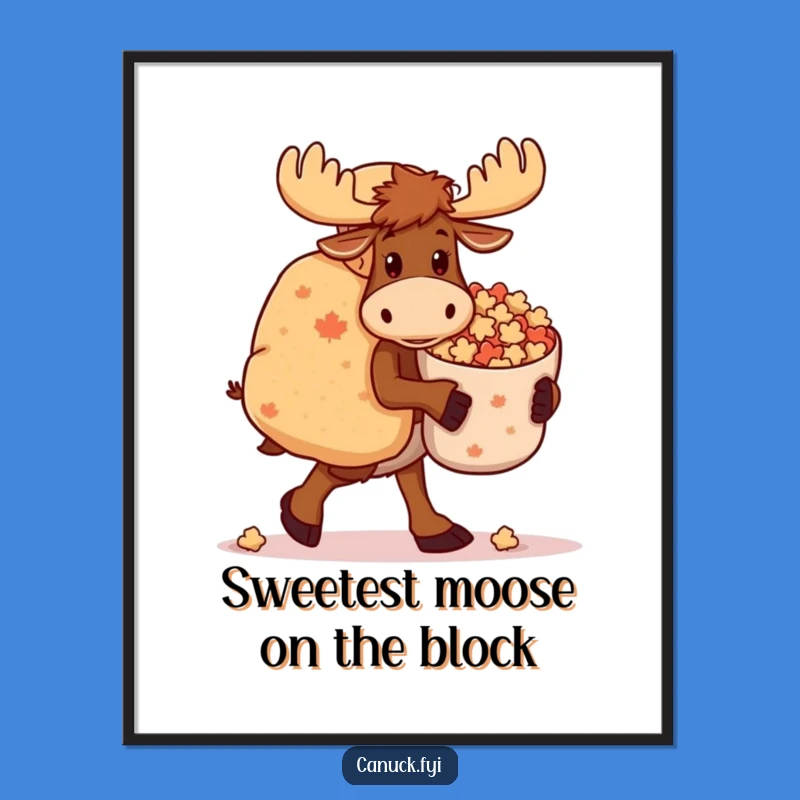 Free Printable Funny Moose Wall Art - Maple Candy Haul Downloadable Print