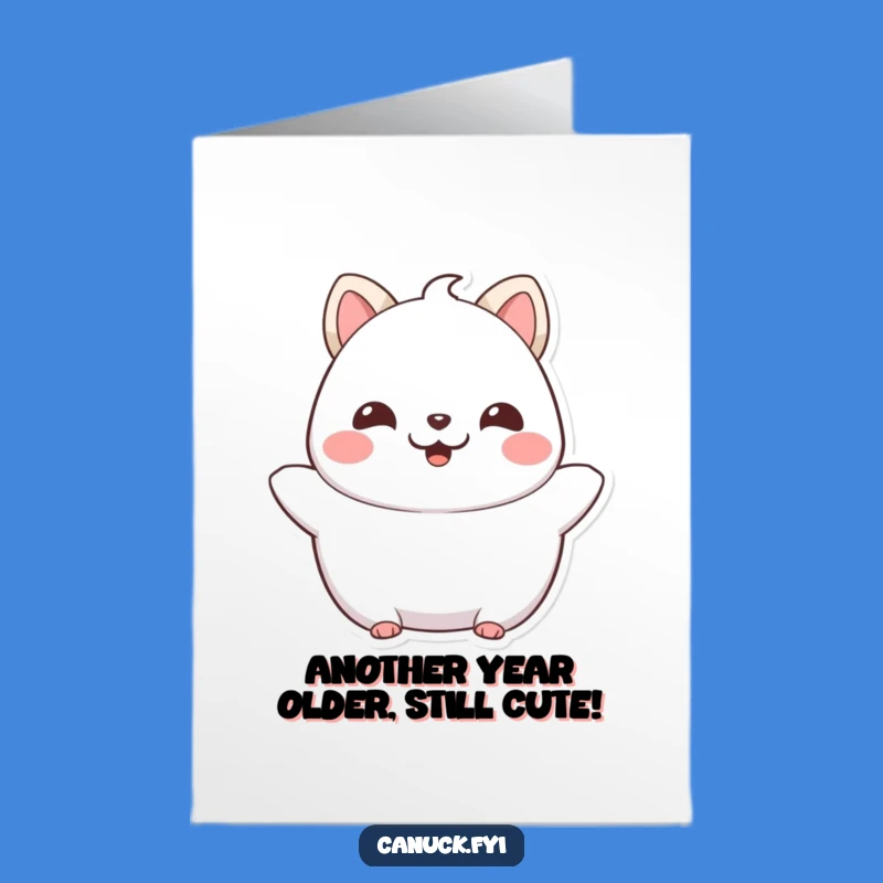 Free Printable Birthday Card: Chubby Animal Beaming Pride - Funny Downloadable Gift