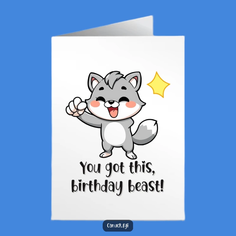 Free Printable Energetic Animal Birthday Card - Funny Victorious Downloadable Gift