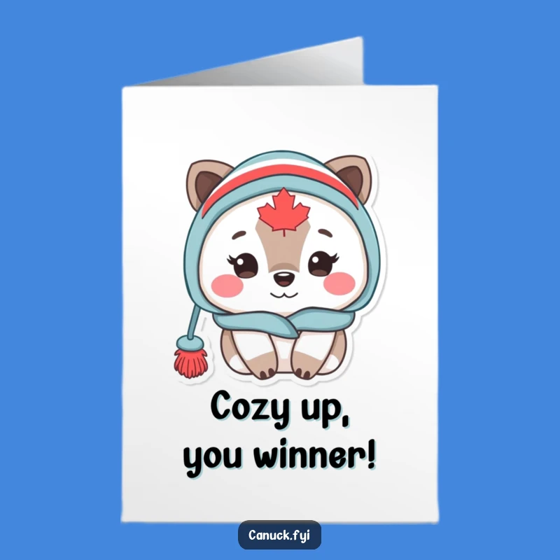 Free Printable Congrats Card: Cozy Canadian Animal Celebration!