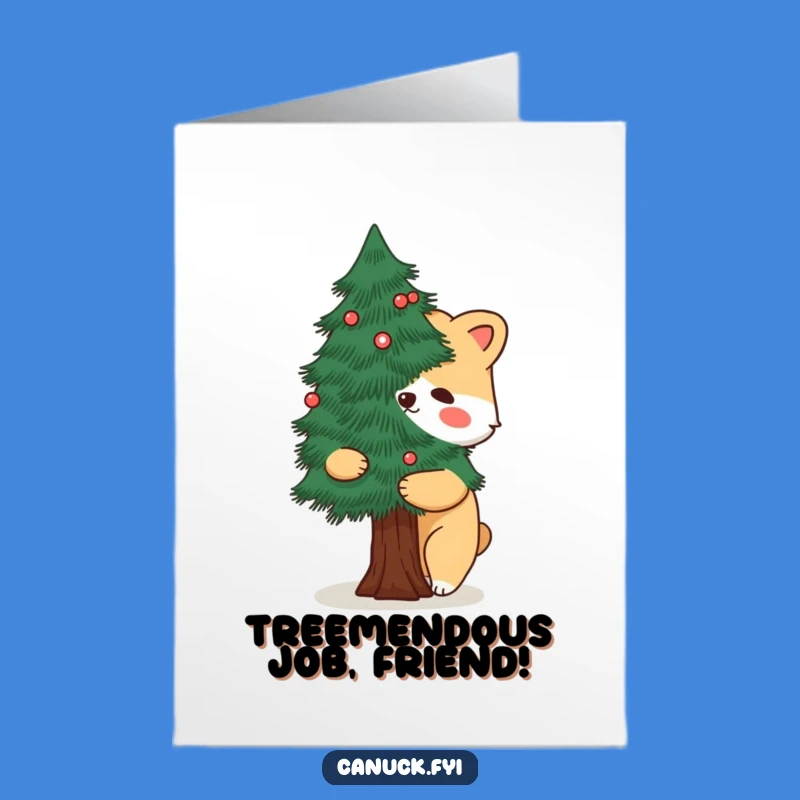 Free Printable Congrats Card: Animal & Tree Hug - Humorous DIY Downloadable Gift