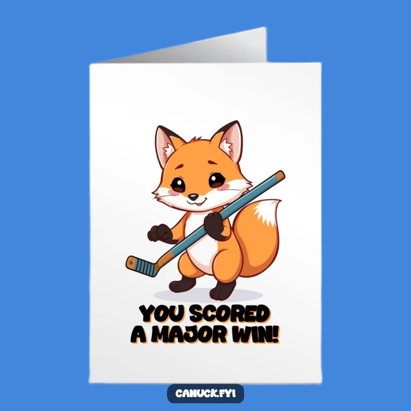 Free Printable Congrats Card: Fox Scores! Congratulations!