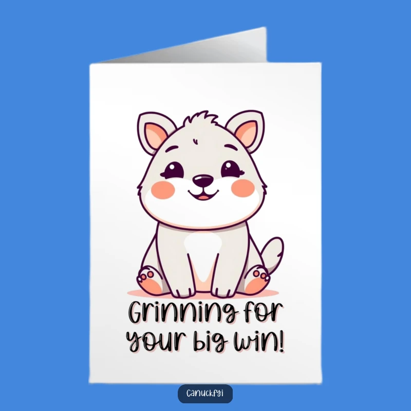 Funny Printable Congrats Card: Happy Grin, Cheerful Downloadable Gift Idea