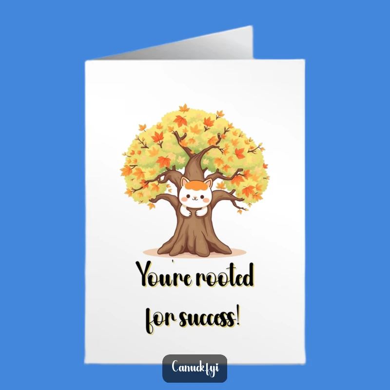 Grown with Joy Free Printable Congrats Card: Maple Tree Animal - Print at Home Celebration!