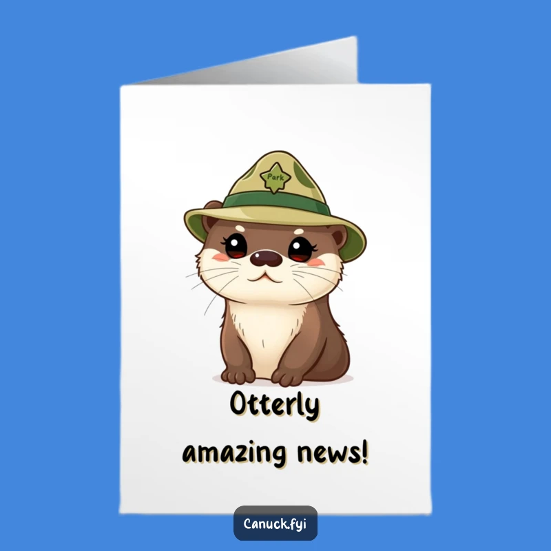 Free Printable Congrats Card: Otter's Ranger Achievement - Downloadable Curiosity