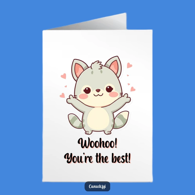Free Printable Congrats Card: Cute Animal Celebrates - Funny Downloadable Gift
