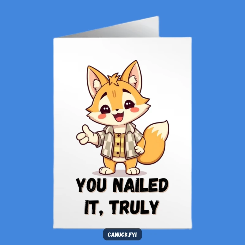 Free Printable Friendly Lynx Card - Congrats Downloadable Gift