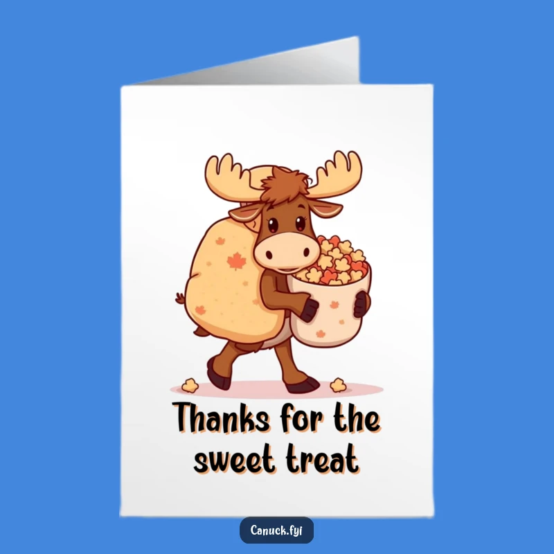 Free Printable Funny Moose Thank You Card - Maple Treat Downloadable