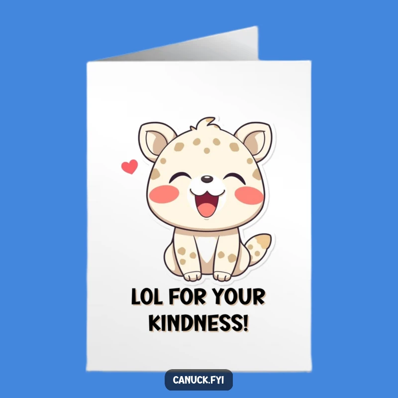 Free Printable Laughing Animal Thank You Card - Funny Downloadable Gift