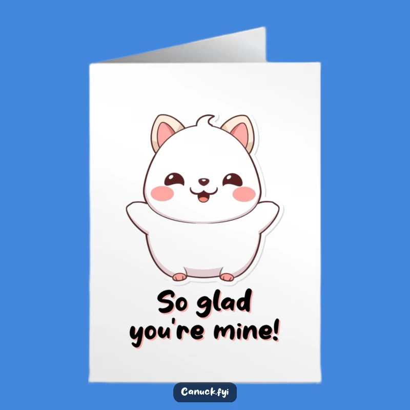 Free Printable Thank You Card: Chubby Animal Beaming - Funny Downloadable Gift