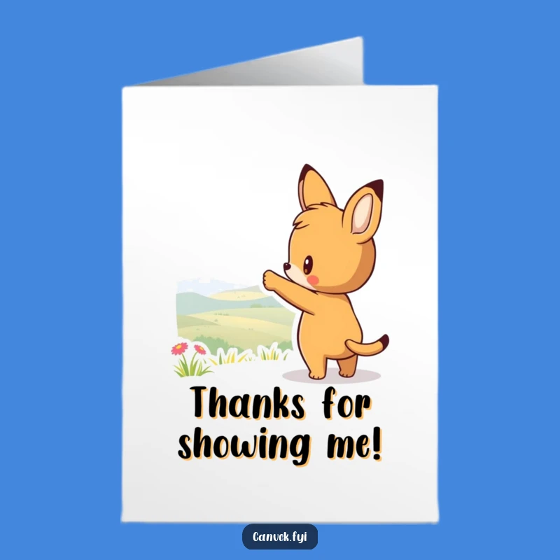 Free Printable Curious Animal Thank You Card - Funny Scenic Downloadable Gift