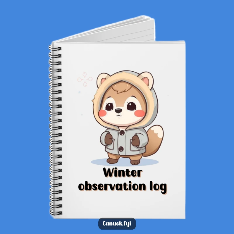 Funny Animal Winter Notebook: Snowflake Theme, Perfect for Thoughts and Ideas