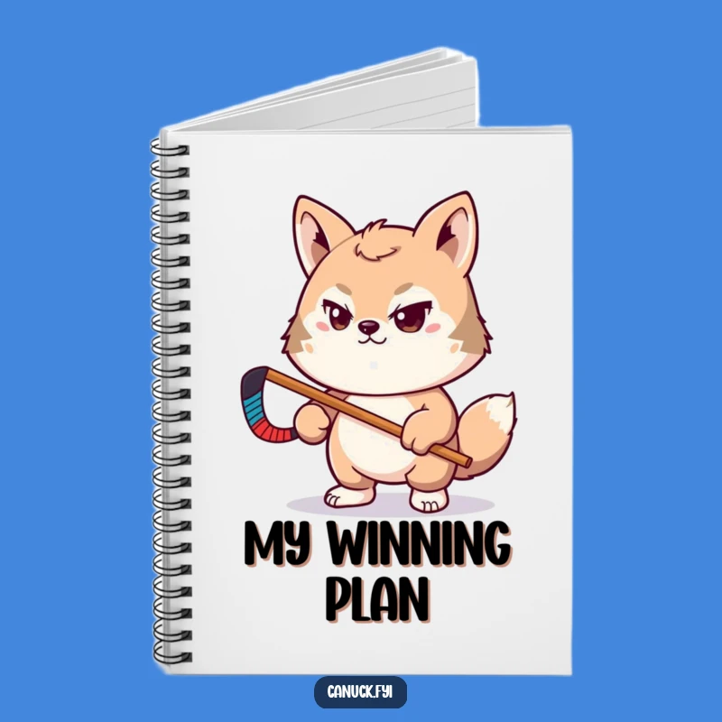 Funny Hockey Notebook - Determined Animal Pal, Jot Down Goals Gift