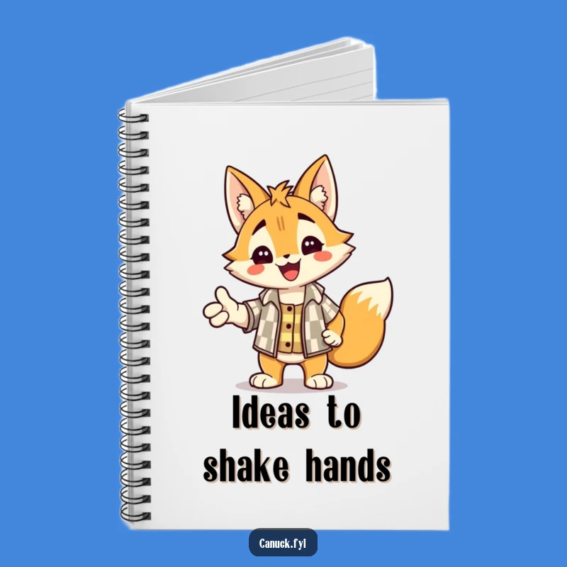 Funny Lynx Handshake Notebook - Checkered Shirt Journal for Friendly Ideas