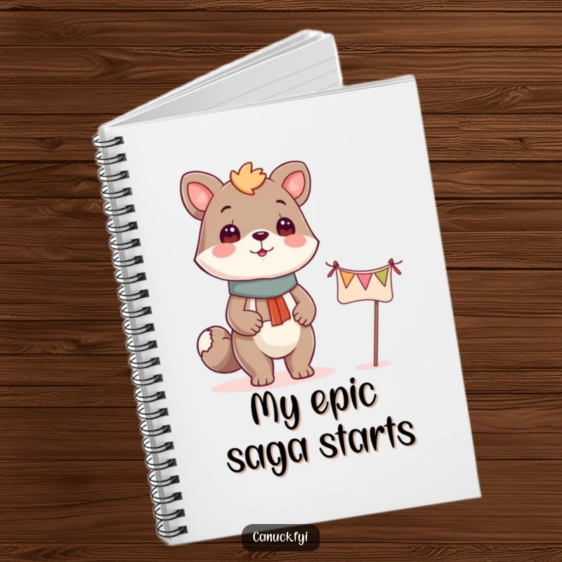 Funny proud animal banner notebook for recording successes and celebrating achievements.