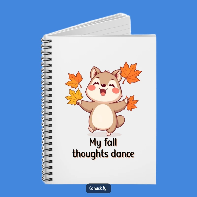 Funny Joyful Juggler Animal Notebook - Autumn Leaf Journal