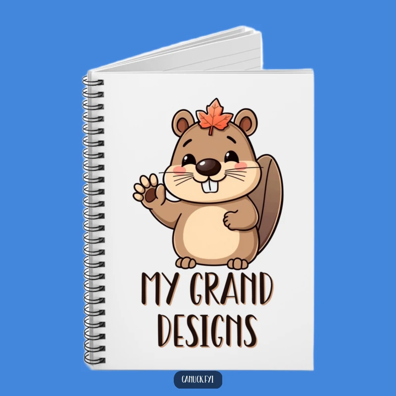 Funny Beaver Maple Leaf Notebook: Jot Down Ideas with Canadian Spirit