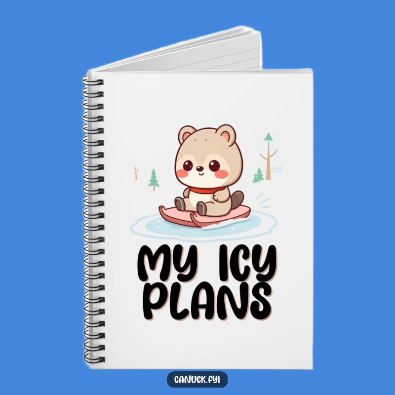 Funny Canadian Animal Sliding Notebook - Hilarious Journal for Winter Ideas