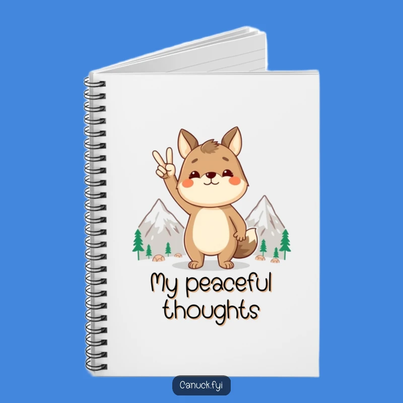 Funny Peace Animal Notebook: Mountain Zen Journal Gift