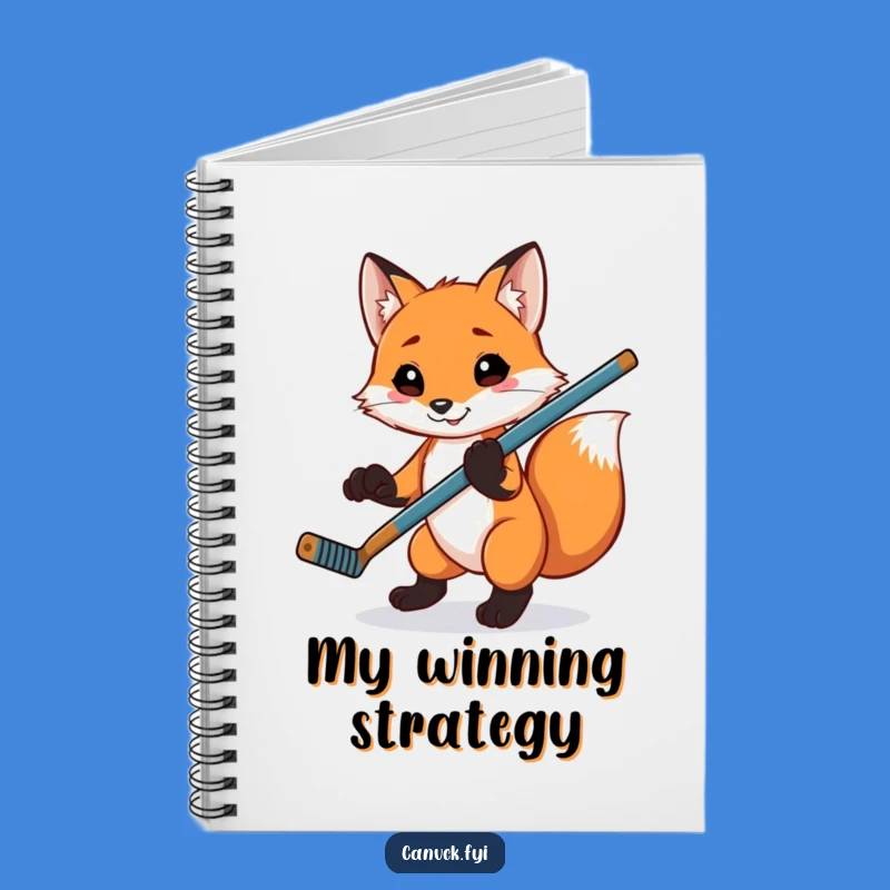 Funny Fox Hockey Notebook: Playful Animal Journal for Sports Fans!