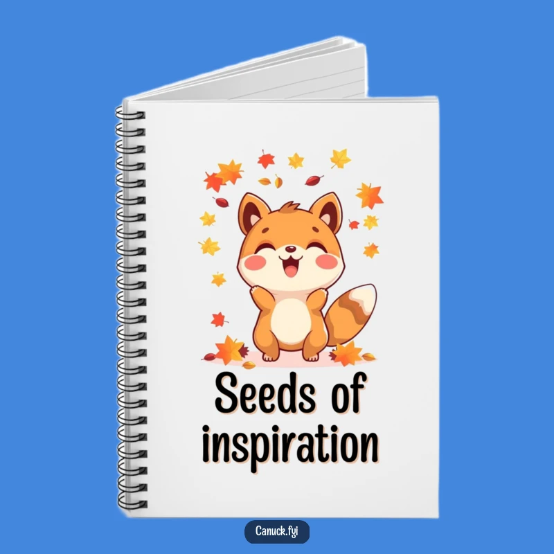 Funny Happy Animal Maple Seed Notebook - Jot Down Autumn Ideas