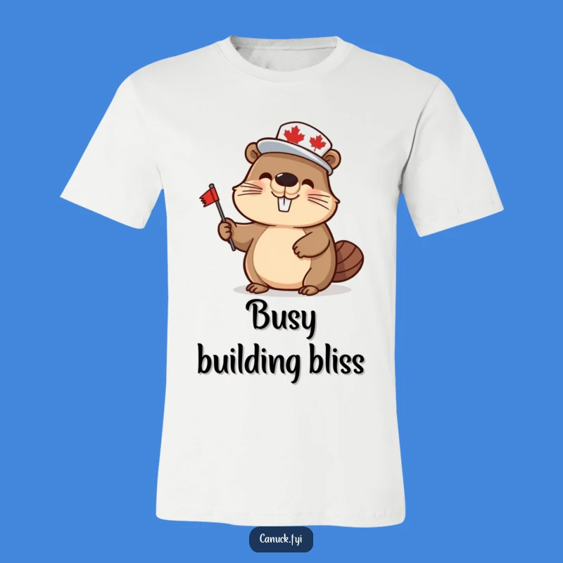 Funny Beaver T-Shirt: Maple Leaf Pride, Waving Flag, Perfect Canadian & Humorous Gift