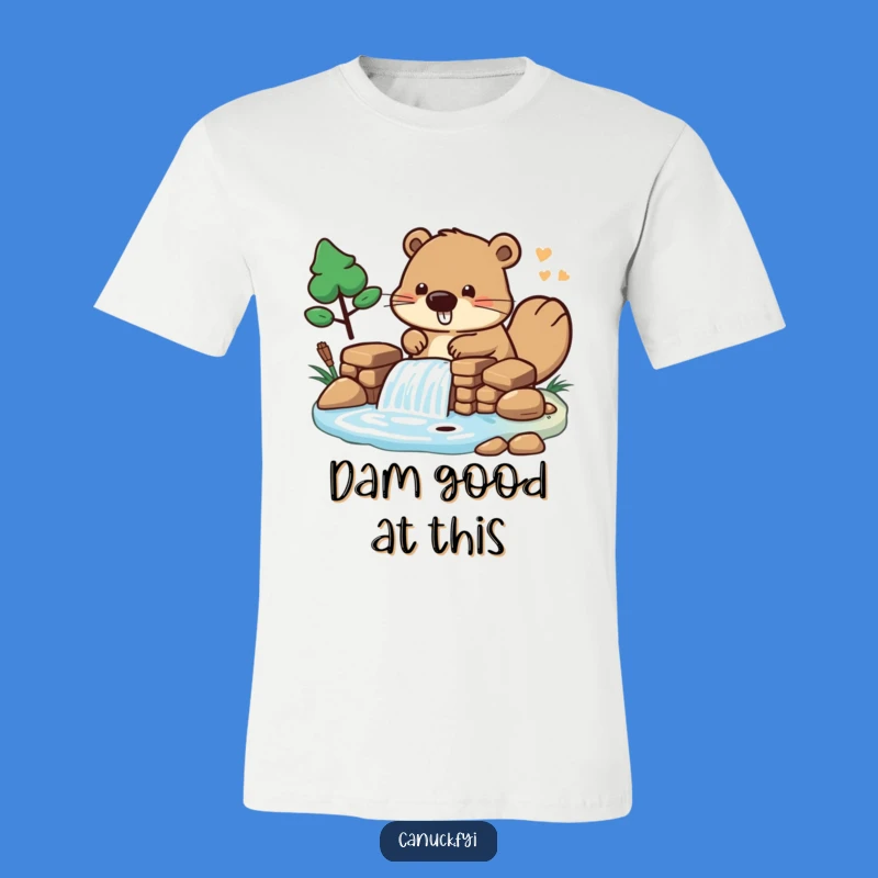 Funny Beaver Dam Builder T-Shirt: Build Smiles with This Playful Design!