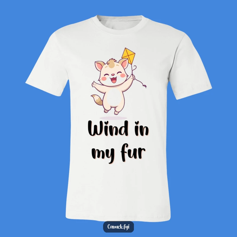 Funny Dancing Animal Kite T-Shirt: Joyful Smile Graphic Tee, Playful Fun Design