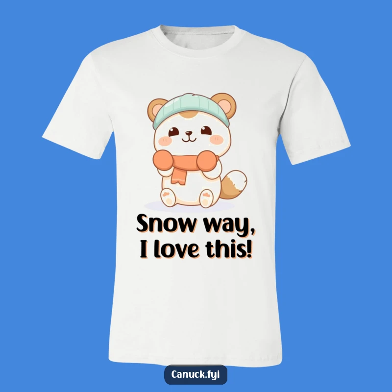 Funny Snowfall Tee: Cheerful Animal Mittens - Adorable Winter Fun Shirt Gift