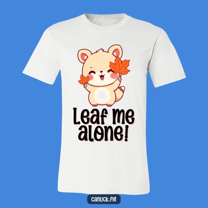 Funny Cute Animal Wave T-Shirt - Maple Leaf Fall Friend Tee