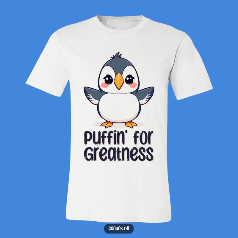 Funny Puffin Toque T-Shirt - Proud Winking Bird Tee for Coastal Style