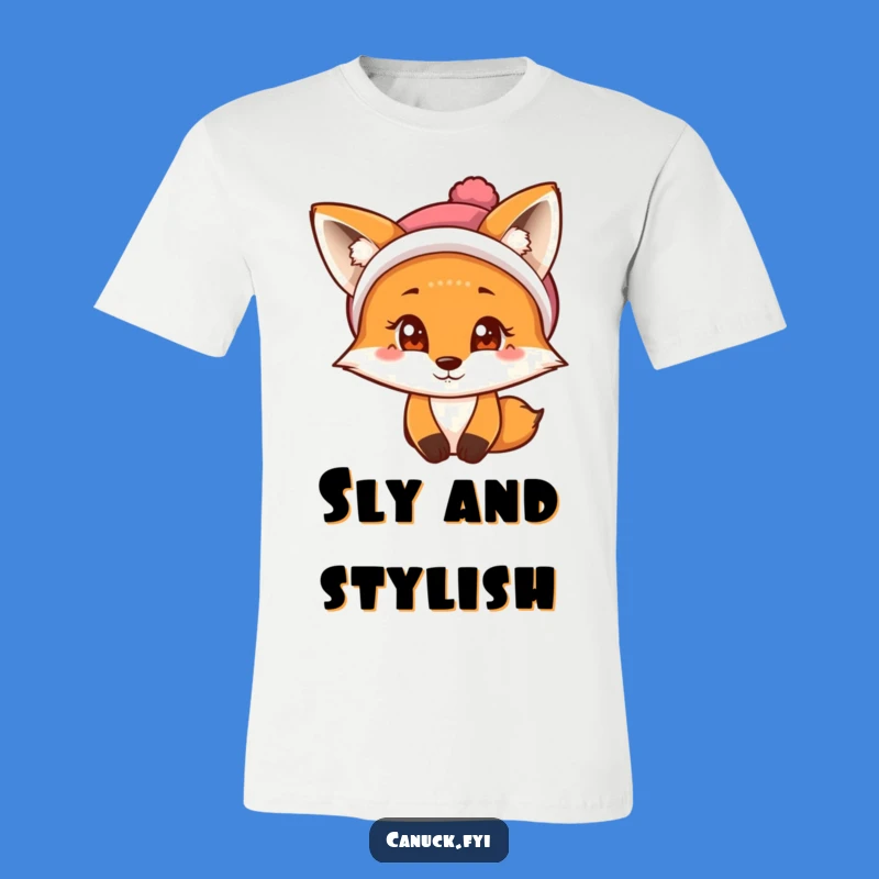 Funny Fox T-Shirt: Curious Tuque Fox - Playful Winter Humor Gift