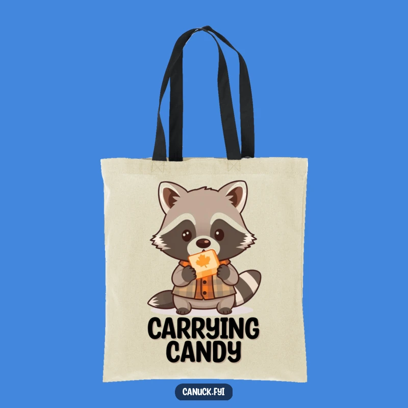 Funny Raccoon Lumberjack Tote Bag: Carry Sweetness, Cute Woodland Design