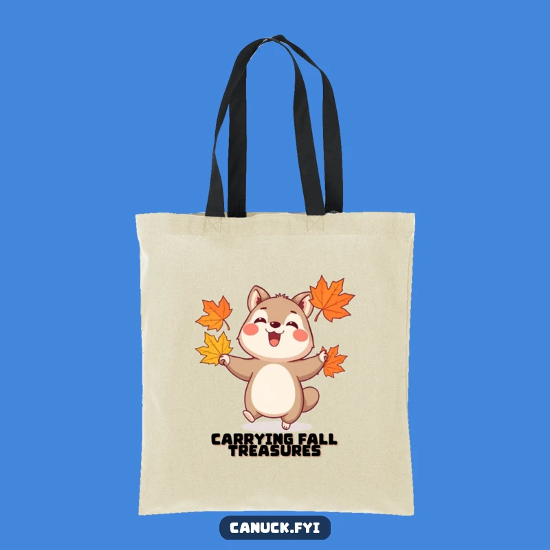 Funny Joyful Juggler Animal Tote Bag - Autumn Leaf Carry-All
