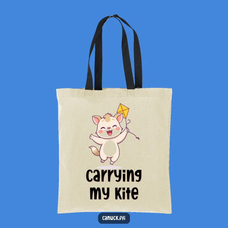 Funny Dancing Animal Kite Tote Bag: Carry Your Joy, Playful Fun Design