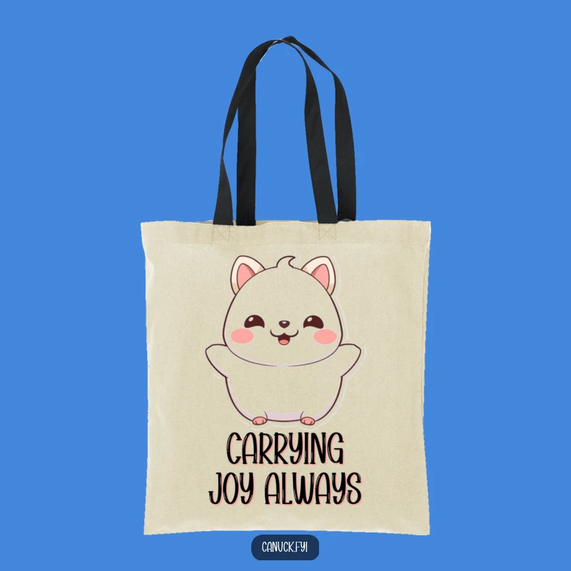 Funny Chubby Cat Tote Bag: Pride & Happiness, Durable Designer Carryall