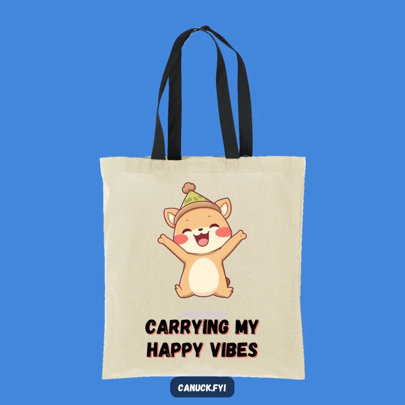 Funny Happy Animal Toque Leap Tote Bag - Stylish & Joyful Carryall