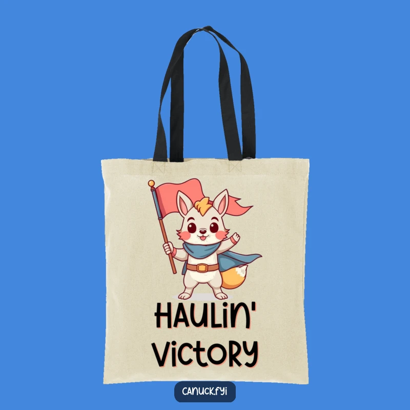 Funny Hero Animal Tote - Proud Flag Pose, Carry Your Pride Gift